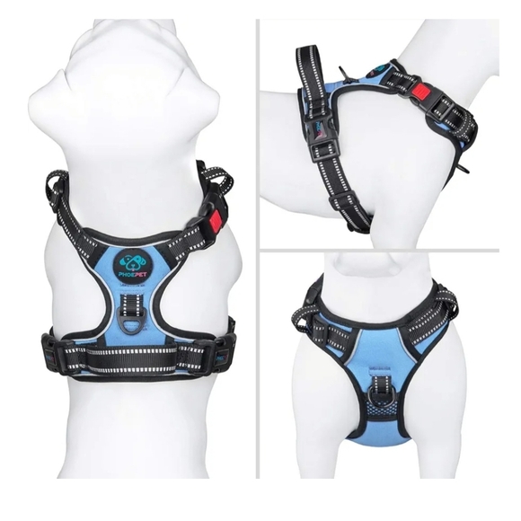 Blue and Black Dog Harness - Picture 2 of 16